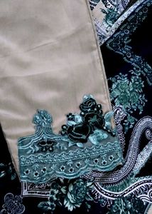Grey And Blue Pakistani Kurta Set