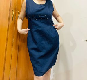 Navy Blue Sleeveless Dress