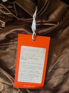 Brown Satin Halter Top
