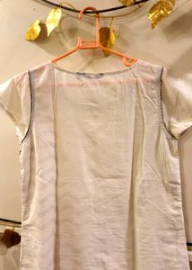 Stylish White Embellished Top
