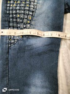 Embellished High-Waisted Jeans