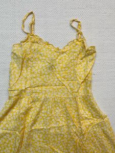 H&amp;M Yellow Floral Sundress Size XS