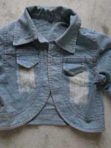 Cute Denim Cropped Jacket