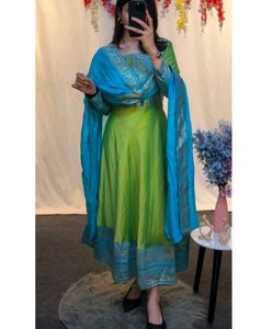 Traditional Green Salwar With Dupatta