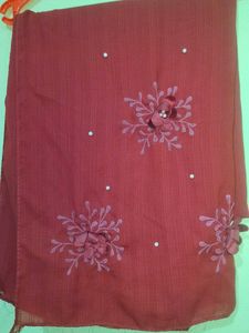 Crepe HIJAB Maroon Floral