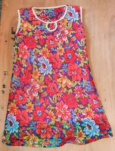Girls Cut Sleeve Beautiful Flower Patterned Top