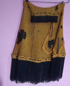 Unique Knit Fringe Poncho