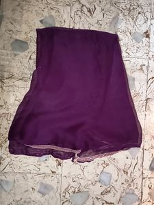Purple Dupatta With Gota Patti Work