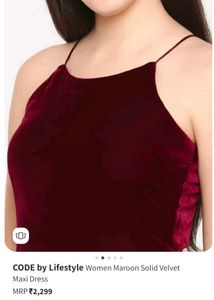Bodycon Maroon Velvet Backless Dress