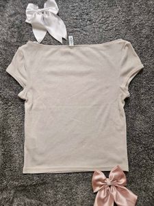 H&amp;M Casual Ribbed Cropped Top