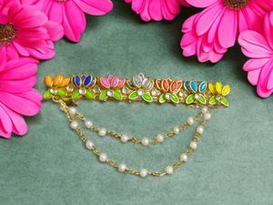 Floral Hair Clip with Pearls