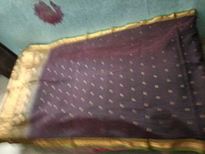 GentlyUsed KanchiPattu Saree with Stiched Blouse