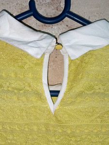 Trendy Ladies Lace Top Layered Yellow 💛