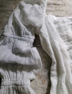 White Eyelet Top