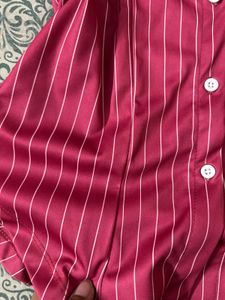 ✮⋆˙ Striped Button-Up Shirt