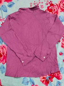 Purple Button-Up Shirt