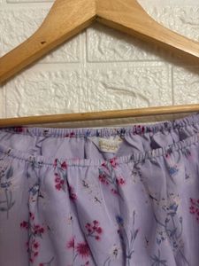 Floral Chiffon Crop Top