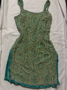 Pearl Beaded Mini Dress