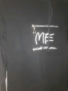 Fitted Black Hoodie Like Top