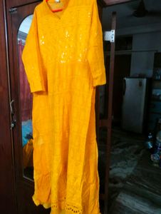Yellow Colour Kurti Pant Sets.Very Good  Sets Hai.