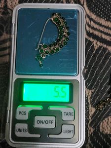 Sterling Silver|92.5| Nath With Green Onyx