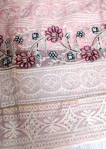 Pink Pakistani Embroidered Dress Material