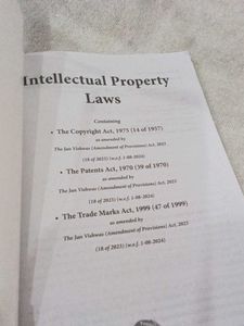 Intellectual Property Laws - Bare Act