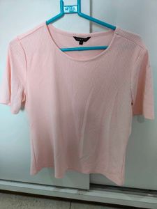 Pink Ribbed T-shirt