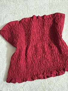 Burgundy Smocked Tube Top