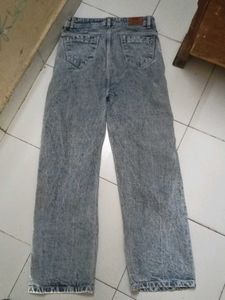 Acid Wash Wide Leg Jeans