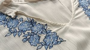 White Embroided Top