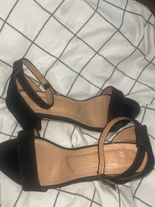 Elegant Black Ankle Strap Sandals