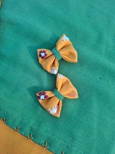 Cute Embroidered Hair Bows