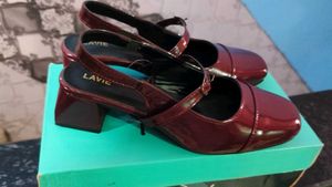 Burgundy Slingback Heels