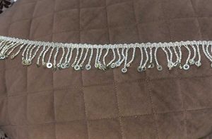 Golden Sequin Fringe Trim Lace