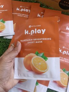 Myglamm K Play Mandarian Brightening Sheet Mask