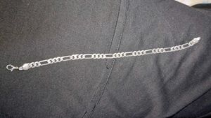 Silver Figaro Bracelet