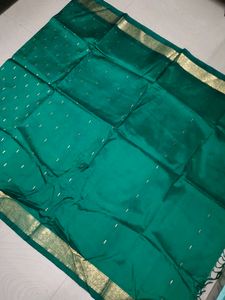 Green Pure Kanchi Pattu Saree 💚