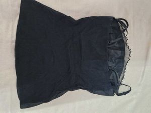 Black Fancy Tube Top