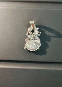 pure silver Radhe krishna pendent