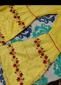 3 Sharara Set Beautiful Yellow