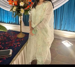 Mint Green Embroidered Salwar Kameez