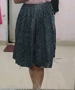 Black Floral Skirt