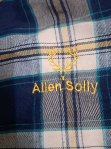 Blue &amp; White Plaid Flannel Shirt/coat