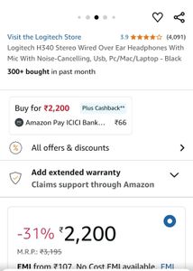 Logitech High Mic Quality Headphones (USB)