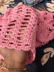 Pink Crochet Tank Top