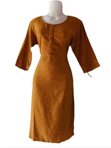 Floral Print Mustard Kurti