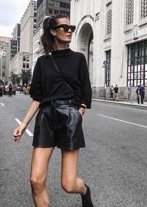 Y2k Faux Leather Shorts
