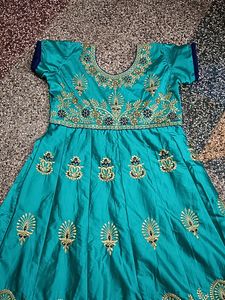 Peacock 🦚 Colour Xxl Anarkali Ethnic Gown..