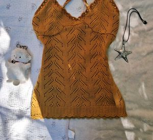 y2k vintage knit fitted top